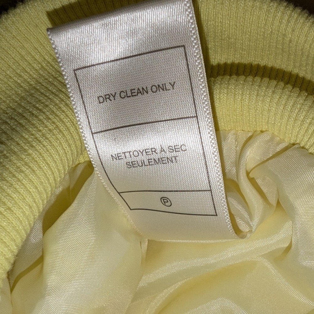 STEVE‎ MADDEN Boucle Fleece Zip Up Hoodie Jacket Pale Yellow Size M - Picture 6 of 8